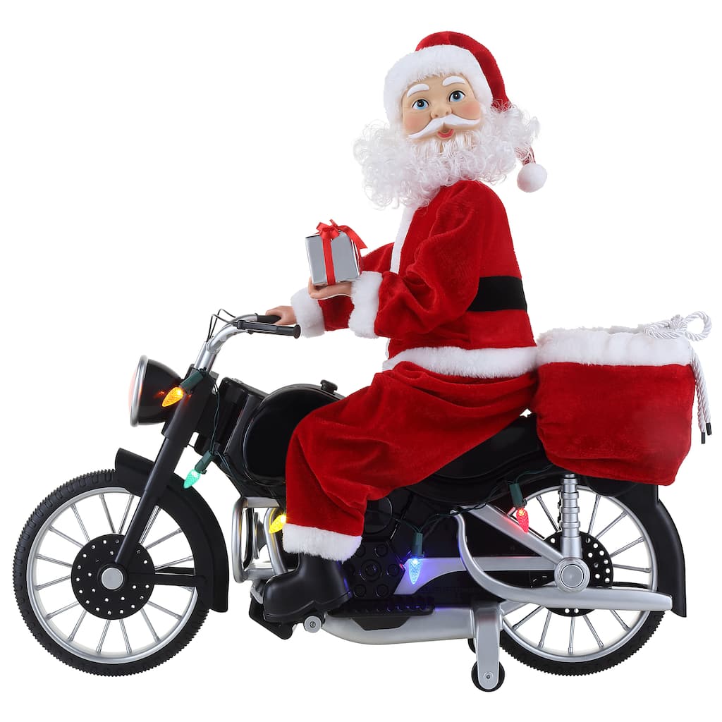 Christmas 3D Motorcycle Santa Claus Up Greeting Card Christmas Gifts Party New